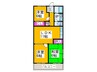 白鷺ビュ－ハイツ(710) 3LDKの間取り