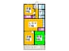白鷺ビュ－ハイツ(710) 3LDKの間取り