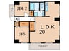 小川マンション 2LDKの間取り