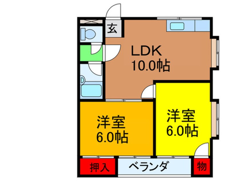 間取図 ウエストワンⅢ