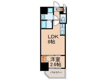 間取図 ｽﾜﾝｽﾞｼﾃｨ大阪ｸﾚｱｽﾄ(1001)