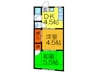 鶴見マンション 2DKの間取り