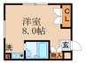 アサヒコ－ポ茨木 1Rの間取り