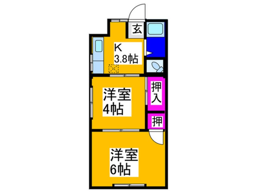 間取図 マンション北野田