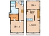 高座町戸建 2LDKの間取り