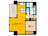 ＨＭレジデンス 1LDKの間取り