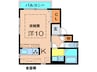 グレ－ス放出 1Rの間取り