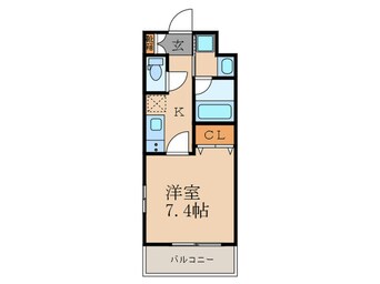 間取図 ﾍﾞﾗｼﾞｵ京都壬生WESTGATE（101）