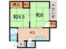 青風荘 2Kの間取り