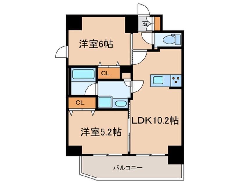 間取図 プレサンス神戸元町(1501)