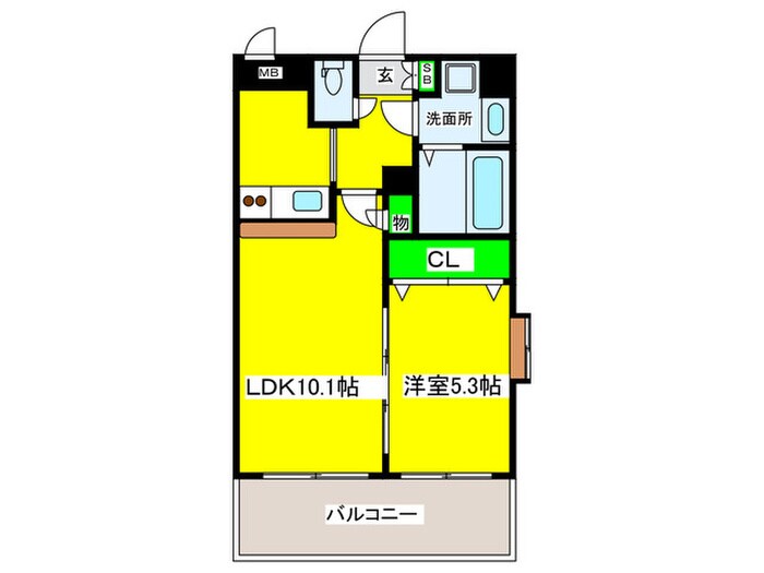 間取り図 ラム－ル難波西