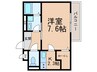 コートドール逆瀬川 1Kの間取り