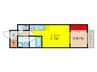 シェルズ高槻 1LDKの間取り