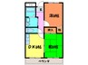 ブルガ－光 2DKの間取り