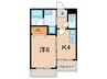 サウスサイド武庫之荘 1Kの間取り