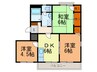 シ－サイドハイツＡ棟 3DKの間取り