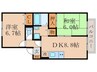 ジーライズ岩山 2DKの間取り