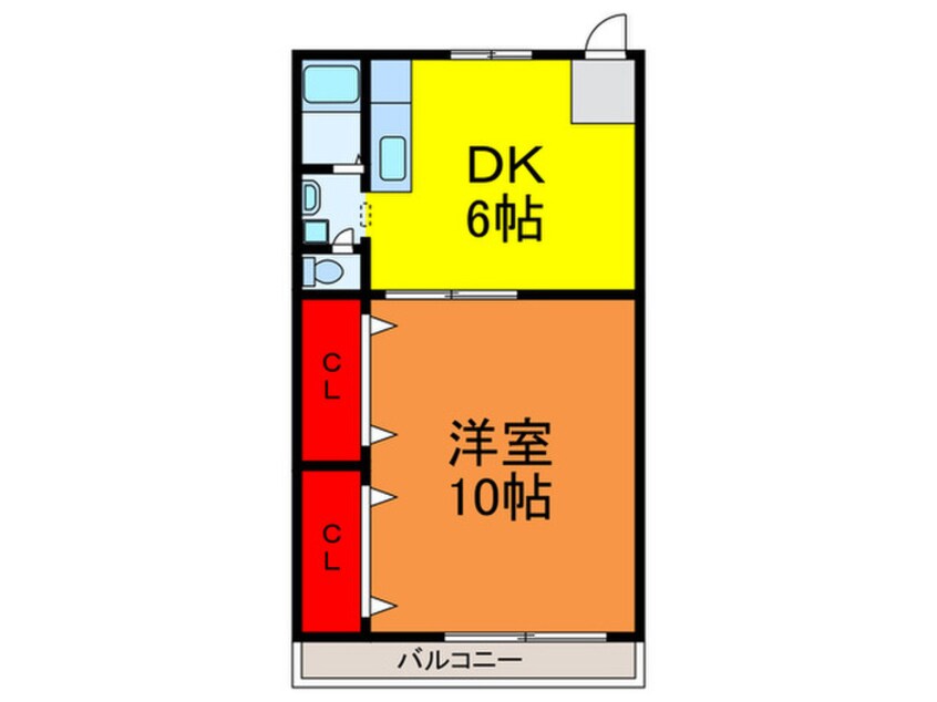 間取図 シャトーニシムラ