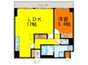 ブロードステージミヨーレ 1LDKの間取り
