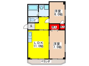 間取図 エレガンス真田山