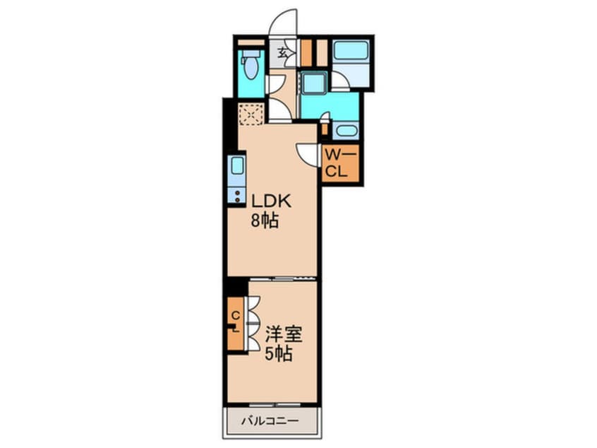 間取図 ローレルタワー心斎橋(403)