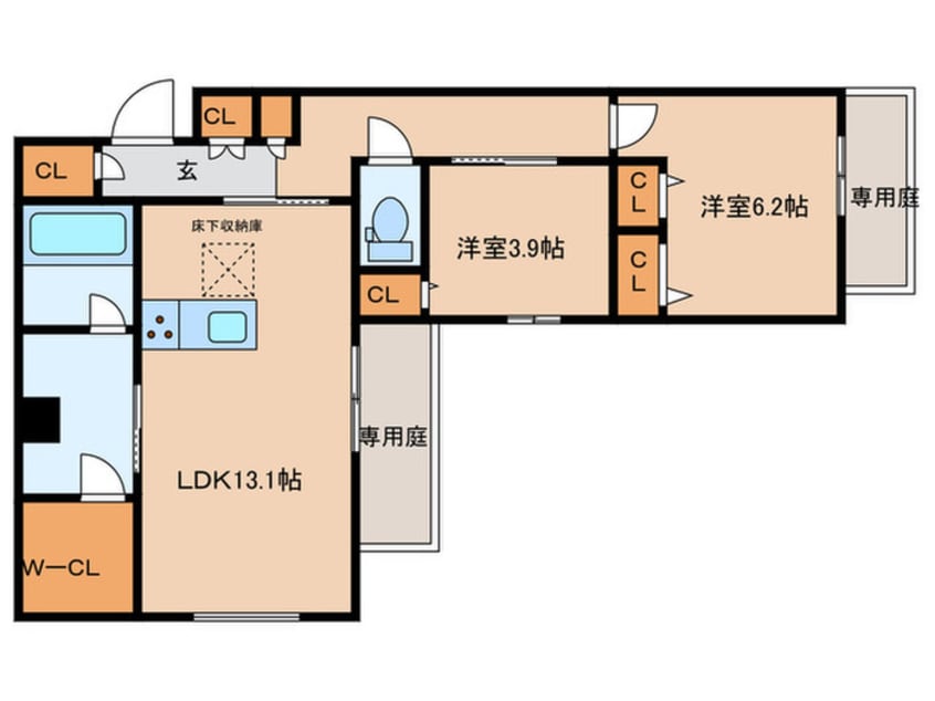 間取図 シャーメゾン　ケー