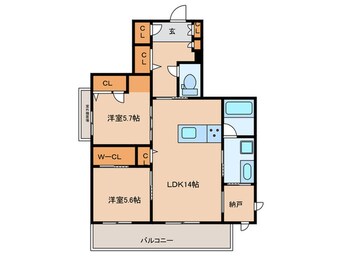 間取図 シャーメゾン　ケー