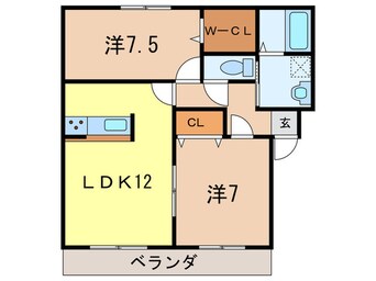 間取図 プランドール　A棟