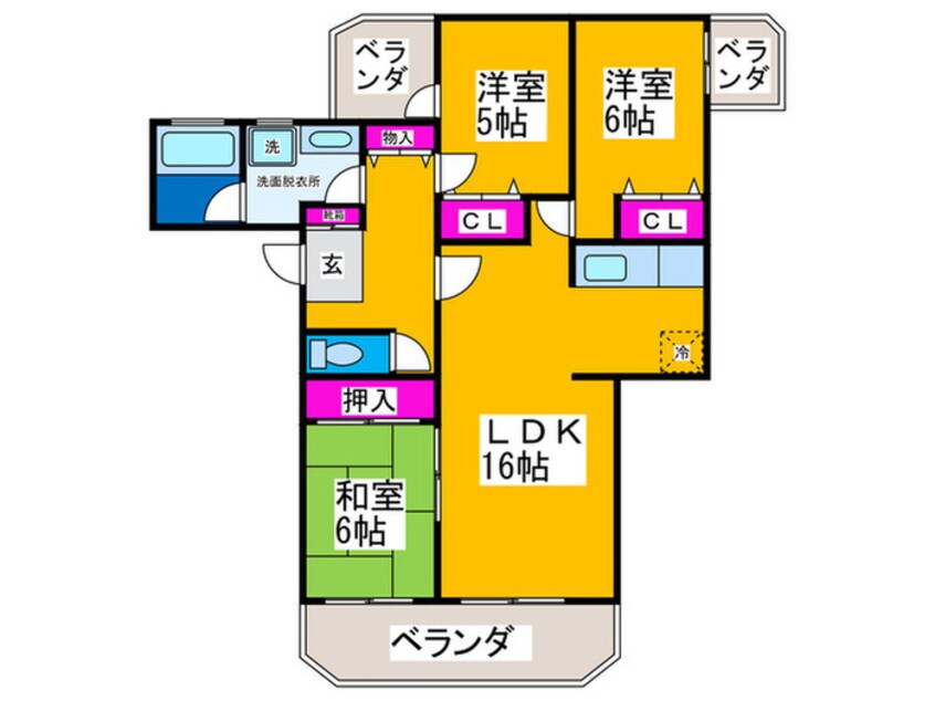 間取図 グロ－リアス天神の森