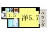 コスモリード京都今出川 1Kの間取り