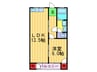 日垣マンション 1LDKの間取り