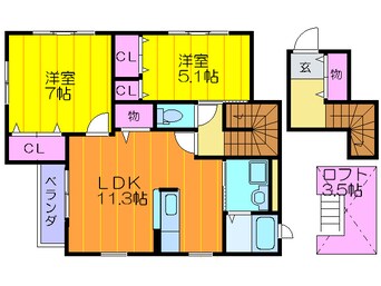 間取図 コンフォ－ト英和