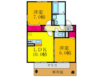 間取図 リヴェ－ル花園