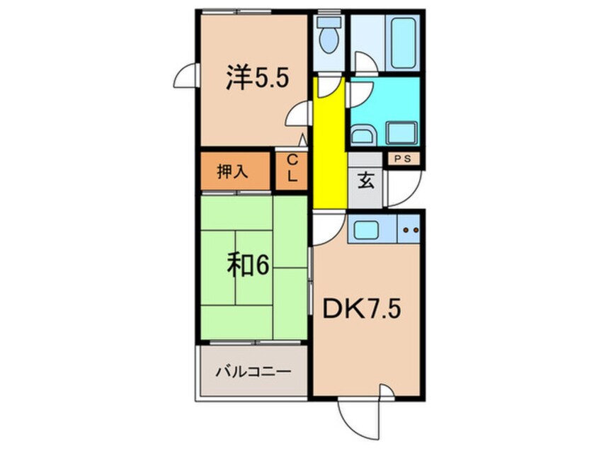 間取図 ロイヤルメゾン甲東園Ⅶ