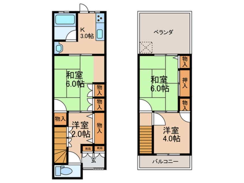 間取図 淡路貸家3