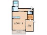 シエーナ甲南山手 1LDKの間取り