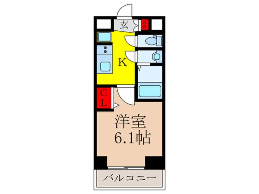 間取図 ﾌﾟﾚｻﾝｽ東三国駅前ｸﾞﾗﾝｸﾗｽ(611)
