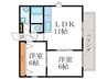 スクエアコート 2LDKの間取り
