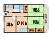 マロ－ド月輪 3DKの間取り