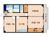 マロ－ド月輪 3Kの間取り