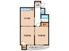 松本マンション 2DKの間取り