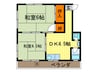 ロハス長岡京 2DKの間取り