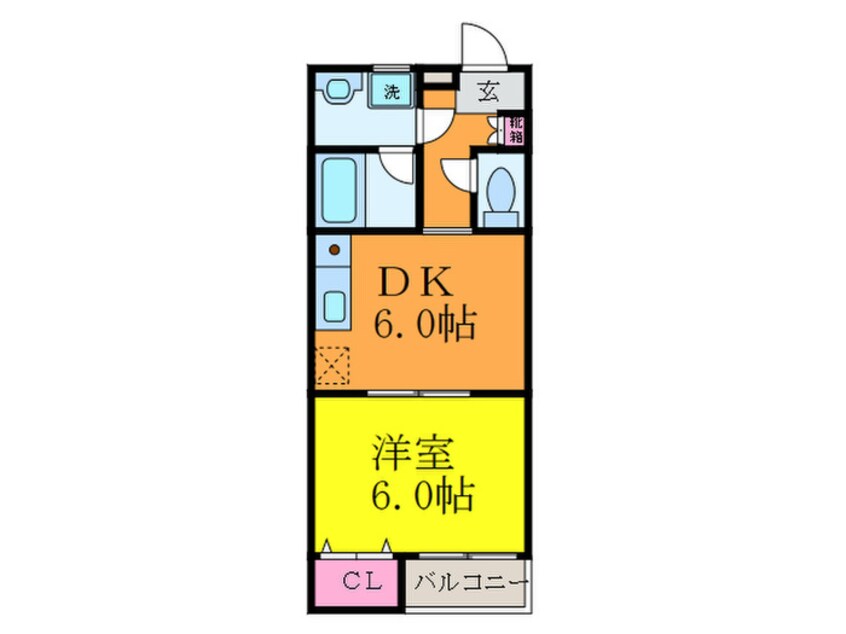 間取図 コーポ三島