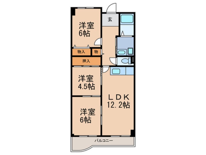 間取図 フロレセール南六甲