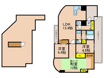 間取図 ラフィーネくずは(501)