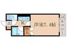 サンヴェール深草 1Kの間取り