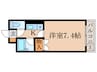 サンヴェール深草 1Kの間取り