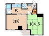 舞子八木ハイツ 2Kの間取り
