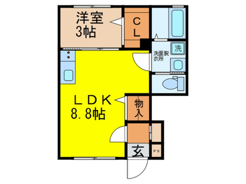 間取図 グラシア山本通Ⅱ