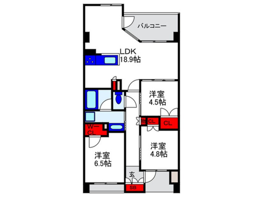 間取図 ザ・レジデンス豊中本町（207）